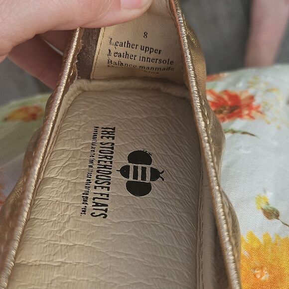 The Storehouse Flats Rose Gold Leather Ballet Flats – Size 8 - Picture 6 of 7